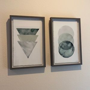 Two paintings in frames